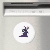 Whimsigotische Mondhexe Magnet (In Situ (Geschirrspüler))