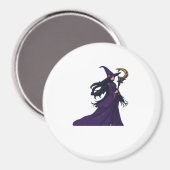 Whimsigotische Mondhexe Magnet (Vorderseite/Rückseite)