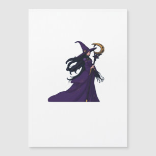 Whimsigotische Mondhexe Magnetkarte