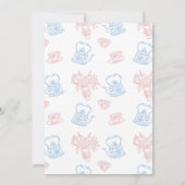 Whimsikal Gezeichnet Tee mit Mama als Babydusche Einladung (Rückseite)