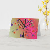 Whimsikalbaum Karte (Gelbe Blume)