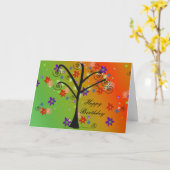 Whimsikalbaum Karte (Gelbe Blume)