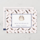 Whimsikale AquarellFedern und Eukalyptusrezeptur | Postkarte (Vorne/Hinten)