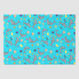 Whimsikale Badelücher und farbenfrohe Fische Seidenpapier