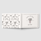 Whimsikale Blume, handgezeichnetes Gästebuch (Voll)