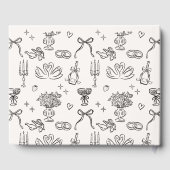 Whimsikale Blume, handgezeichnetes Gästebuch (Rückseite)