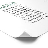 Whimsikale Blume Hochzeit Poster (Ecke)