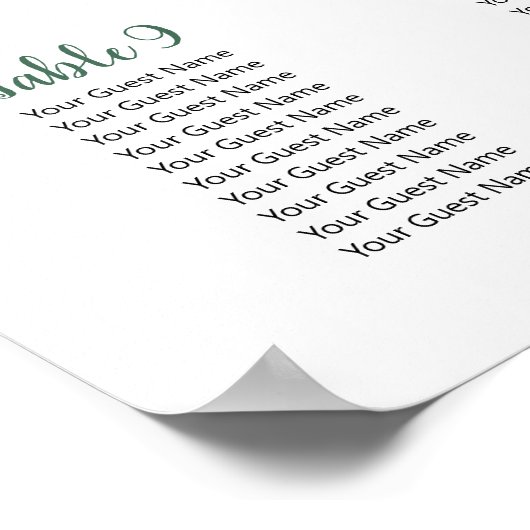 Whimsikale Blume Hochzeit Poster (Ecke)