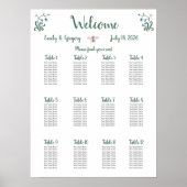 Whimsikale Blume Hochzeit Poster (Vorne)