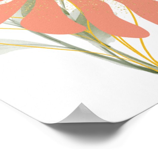 Whimsikale Blume Poster (Ecke)