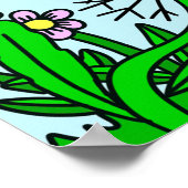 Whimsikale Blume und Mädchenname Hannah Wall Art Poster (Ecke)