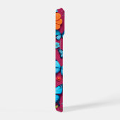 Whimsikale Blume und Schmetterlinge iPhone 15 Hülle (Rechte Seite)