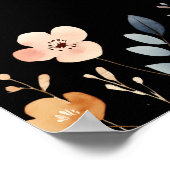 Whimsikale Boho-Wildblumen-Hochzeits-Willkommenssc Poster (Ecke)