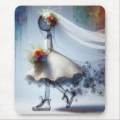 Whimsikale Braut in Sneakers Mousepad (Vorne)