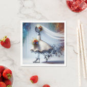 Whimsikale Braut in Sneakers Serviette (Beispiel)