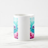 Whimsikale Delphine und Blumenwasser Kaffeetasse (Mittel)