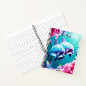 Whimsikale Delphine und Blumenwasser Notizblock (Innenseite)