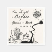 Whimsikale Diskothek Die Nacht vor der Hochzeit Serviette (Vorderseite)
