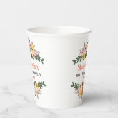 Whimsikale Errötung und Brautparty mit Korallenblu Pappbecher (Links)