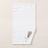 Whimsikale Eule in einem Baum geknallt Badhandtuch Set (Handtuch)