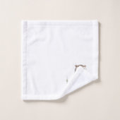 Whimsikale Eule in einem Baum geknallt Badhandtuch Set (Waschlappen)