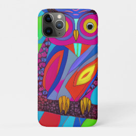 Whimsikale Eule mit bunten Federn Case-Mate iPhone Hülle