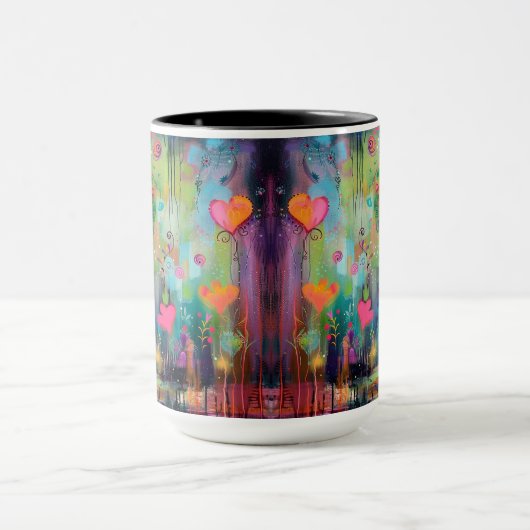 Whimsikale Farbexplosion Tasse (Zentrum)