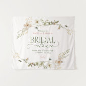 Whimsikale Garden & Bows Brautparty Wandteppich (Vorderseite (Horizontal))