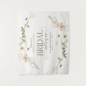 Whimsikale Garden & Bows Brautparty Wandteppich (Vorderseite)