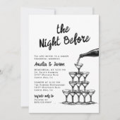 Whimsikale Hand gezeichnet die Nacht vor Einladung (Vorderseite)