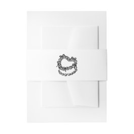 Whimsikale handGezeichnet Kuchenhochzeit Einladungsbanderole