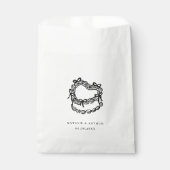 Whimsikale handGezeichnet Kuchenhochzeit Geschenktütchen (Vorderseite)