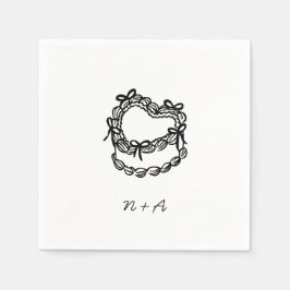 Whimsikale handGezeichnet Kuchenhochzeit Serviette