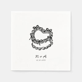 Whimsikale handGezeichnet Kuchenhochzeit Serviette