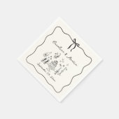 Whimsikale, handgezeichnete Servietten (Ecke)