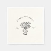 Whimsikale, handgezeichnete Servietten (Vorderseite)