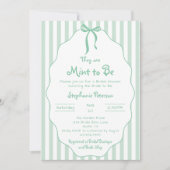 Whimsikale handgezogene Minze als Brautparty Einladung (Vorderseite)