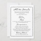 Whimsikale Hochzeit Einladung (Rückseite)