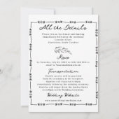 Whimsikale Hochzeit Einladung (Rückseite)