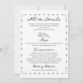 Whimsikale Hochzeit Einladung (Rückseite)