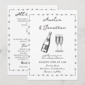 Whimsikale Hochzeit Einladung (Vorne/Hinten)