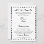 Whimsikale Hochzeit Einladung (Rückseite)