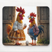 Whimsikale Hühner mit Eiern Mousepad (Vorne)