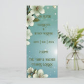 Whimsikale Kirschblüte mit Glitzern Einladung (Stehend Vorderseite)