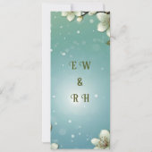 Whimsikale Kirschblüte mit Glitzern Einladung (Rückseite)