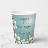 Whimsikale Kirschblüte mit Glitzern Pappbecher (Vorderseite)