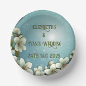 Whimsikale Kirschblüte mit Glitzern Pappteller (Vorderseite)