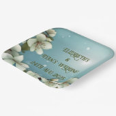 Whimsikale Kirschblüte mit Glitzern Pappteller (Gewinkelt)