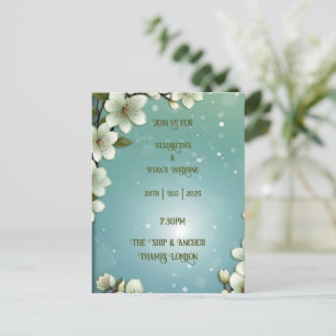 Whimsikale Kirschblüte mit Glitzern Postkarte