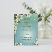 Whimsikale Kirschblüte mit Glitzern Postkarte (Stehend Vorderseite)